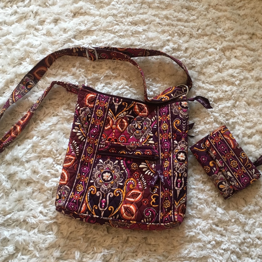 Vera Bradley Hipster Crossbody and wallet set